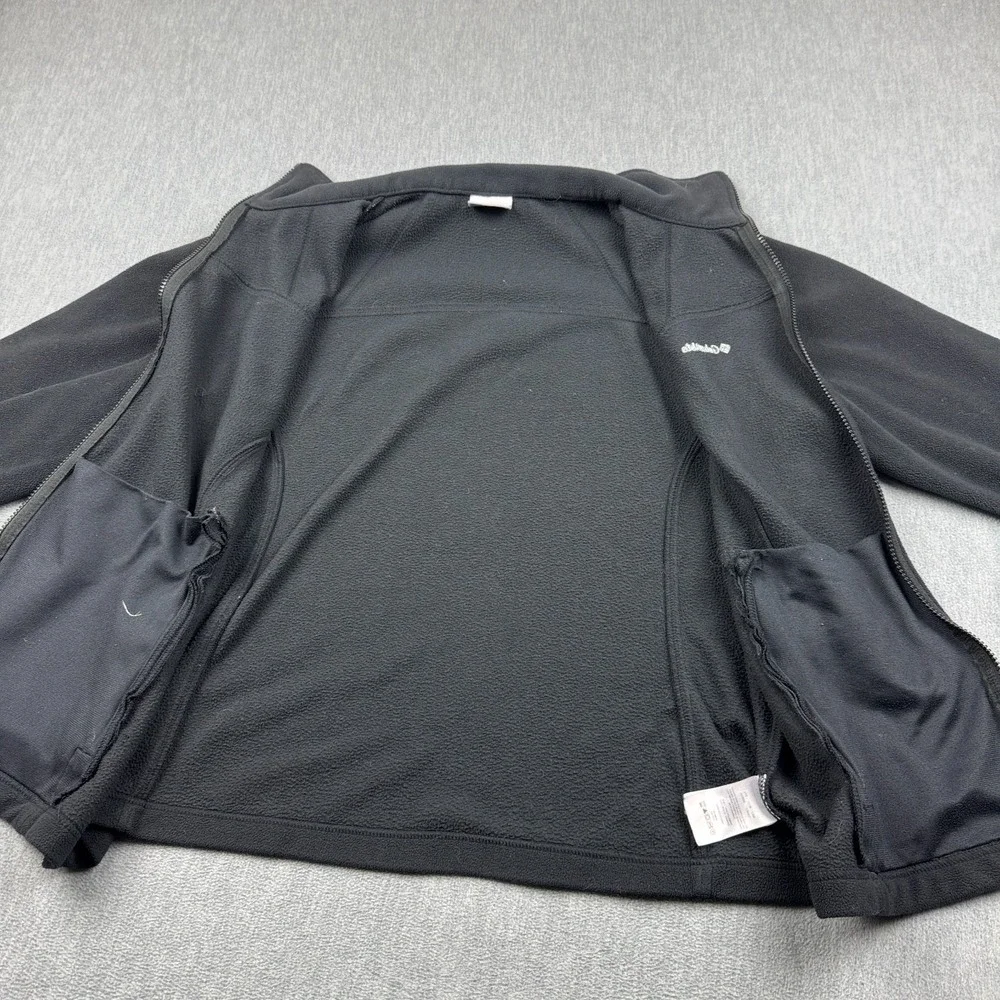 Columbia Jacket Womens XL Black Benton‎ Springs Full Zip Fleece Outdoor Hiking